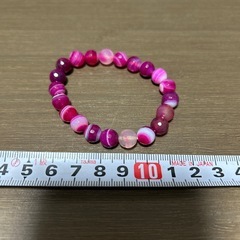 ピンクアゲート ブレスレットの画像