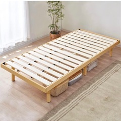 【セット】セミダブル すのこベッド 三つ折りマットレスの画像