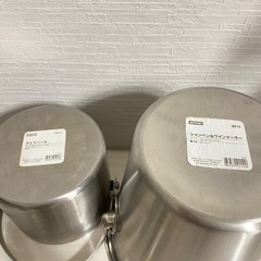 アイスペール×2 シャンパンワインクーラー ロート（じょうご） カクテルメジャーカップ（計量器） マドラー トングセットの画像