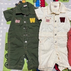 2. 70サイズ 子供服 ロンパース 作業着 作業服の画像