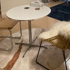 【3連休限定】ダイニングテーブル 【ヴィンテージ】【カフェテーブル】 直径80cm 　　の画像