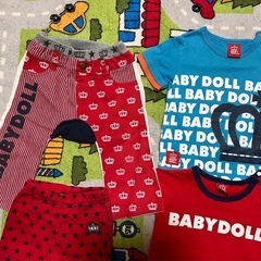 8. BABYDOLL 90サイズ 子供服 半袖 Tシャツ ズボン ジーパンの画像