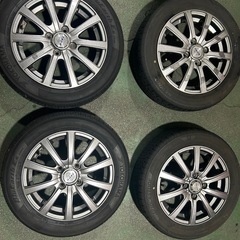 14インチ4.5J4穴PCD100軽自動車夏アルミセット中古の画像