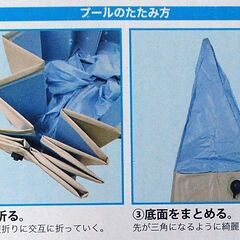 画期的折りたたみパネルプール直径150cm/空気入れがいらない！楽々設置＆片付け！広げるだけの簡単展開！非膨張式プール*新品未使用の画像