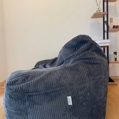 Loosy2人掛けビーズソファー 【オットマン付き】の画像