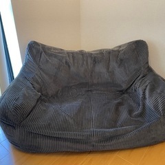 Loosy2人掛けビーズソファー 【オットマン付き】の画像