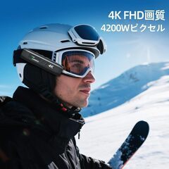 CAMMHD 4K ビデオカメラ C2-32G 2200mAh 　ハンズフリーの画像