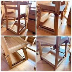 【大川家具】楠（クス）材使用・学習机セット♬跳ね上げ天板。想像力爆上がり！の画像