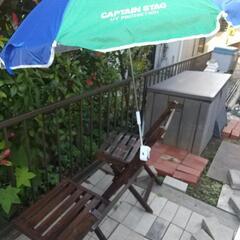 キャプテンスタッグ　チェア用パラソル 緑