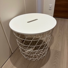 IKEA イケア 収納テーブル ホワイト 白の画像