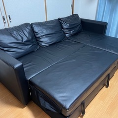 ノアーク ニトリ ソファベッド カウチソファ ブラック