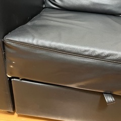 ノアーク ニトリ ソファベッド カウチソファ ブラックの画像