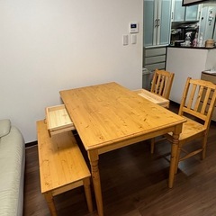 美品　カントリー調ダイニングテーブルセットの画像
