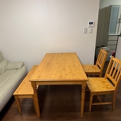 美品　カントリー調ダイニングテーブルセットの画像