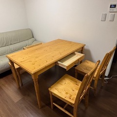 美品　カントリー調ダイニングテーブルセットの画像
