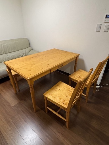 美品　カントリー調ダイニングテーブルセット