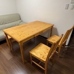 美品　カントリー調ダイニングテーブルセットの画像