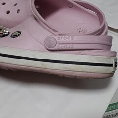 crocs ピンク クロッグサンダル M6/W8の画像