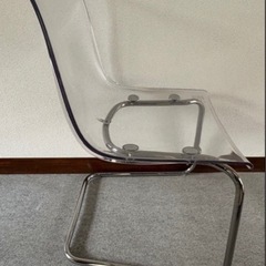 イケア トービアスチェア 2脚セット IKEA TOBIAS クリア クロムメッキ 椅子の画像
