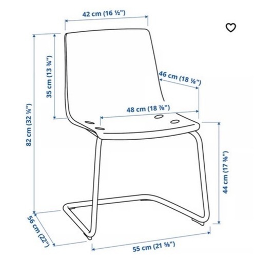 イケア トービアスチェア 2脚セット IKEA TOBIAS クリア クロムメッキ 椅子