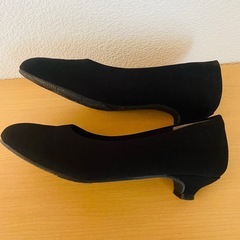 パンプス レディース 24cm 黒 の画像