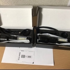 2点セット 懐中電灯 ハンドヘルドトーチ ledライト 白色と赤色COB作業灯　新品の画像