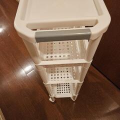 スリムランドリーラック キッチンワゴンの画像