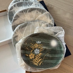 【新品】陶器お皿5枚セット　箱付き¥3,000円以上お買い上げの方差し上げますの画像