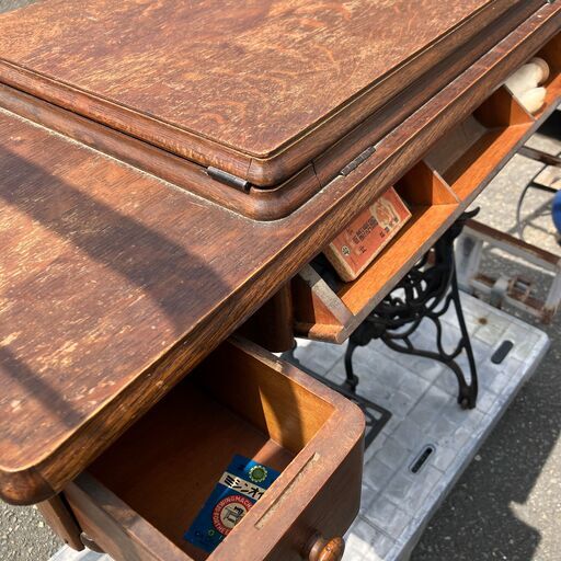 SINGER シンガー アンティーク テーブル 足踏み ミシン 網目 【公式通販】