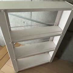 【値下げ中】スリムキッチンラック_白 85.4cm x 55.5cm x 15cmの画像
