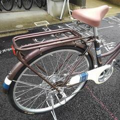 中古自転車３６３９　前後タイヤ新品！　２６インチ　６段ギヤ　ダイナモライトの画像