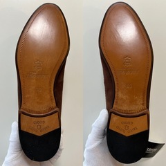 未使用ディノビギオーニメンズローファースリッポンビジネスシューズドレスシューズスエードエキゾチックレザー紳士靴男性用の画像