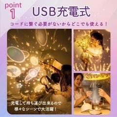 Smaly 家庭用プラネタリウム フィルム
付き オルゴール付き ナイトライト 星空ライト テーブルライト USB充電式の画像