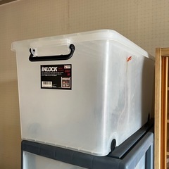 【収納ケースまとめ売り】引き出し式収納×2台＆フタ付き大型ケースの画像