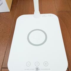 OHM　LEDデスクライト　ワイヤレス充電＋USB充電の画像