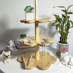 新品未使用♥3段 アクセサリースタンド アクセサリー収納 ジュエリーボックス 卓上収納 小物入れの画像