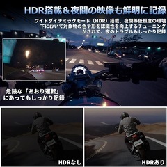 4K アクションカメラ スマホ連携 64GBカード付 夜間録画可 バイク 自転車の画像