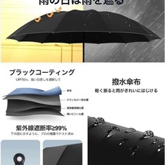 新品　LEDライト付き　折り畳み傘　丈夫な12本骨の画像