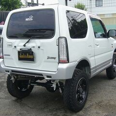 美車 １４年 ジムニー ＪＢ２３Ｗ ワイルドウィンド パールホワイト ５速 リフトアップ カスタム多数の画像