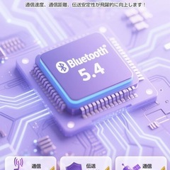 【定価3899円】イヤーカフ型 ワイヤレスイヤホン Bluetooth5.4 紫の画像