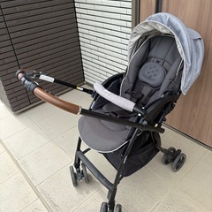 ラクーナクッションAC アクティヴグレーデニムGR アップリカ　ベビーカー　＋虫除けネットの画像