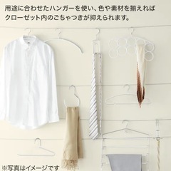 ニトリ　すべにくいスカートズボンハンガー　ホワイトの画像