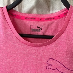 PUMA メッシュシャツ　ピンク　Mサイズ　半袖の画像