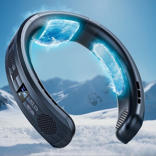 【SNSで話題沸騰中】-25℃瞬間冷却　首掛け扇風機  携帯扇風機 ネックファン