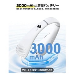  【新品】2025年進化型 首掛け扇風機 羽根なしネックファンの画像