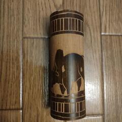 竹製シェーカー アフリカの楽器 手作り品 ２個の画像