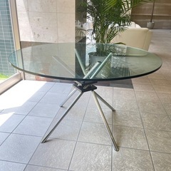 大塚家具 ガラス ダイニングテーブルの画像