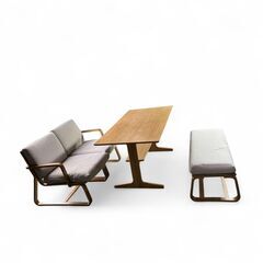 ダイニングセット 無印良品 リビングでもダイニングでもつかえるテ...