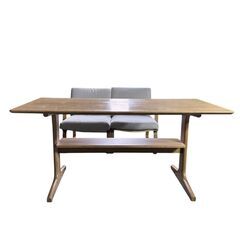 ダイニングセット 無印良品 リビングでもダイニングでもつかえるテーブル + 椅子 の画像