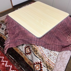 【こたつテーブル＋こたつ布団セット】75×75cm シンプルデザイン✴︎の画像